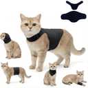 DAJIDALI Dog & Cat Anxiety Vest & Spay Recovery Suit Silent Adjustable Calming Wrap for Surgery & Thunderstorms 2-Piece Cone & Recovery Onesie Alternative