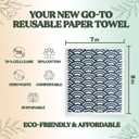 FEBU Swedish Dishcloths for Kitchen | 5 Pack Botanique Reusable Paper Towels Washable | Swedish Dish Towels | Non-Scratch Cellulose Sponge Cloths | No Odor, Biodegradable Cleaning Cloths