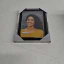 Malden International Designs Black Sleek With Silver Inside Border Picture Frame, 5x7, Black