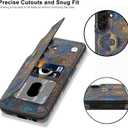 LETO for Samsung Galaxy A15 5G Wallet Case - Flip Folio Leather Kickstand - Credit Card Holder - Fashionable Flower Designs - Protective Phone Cover for Women and Girls - 6.5" - Vintage Patterns