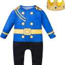 Baby Unisex Costume Jumpsuit for Toddler Boys Girls Halloween Dress Up Party (12-18 Mothes, Black)