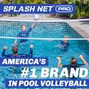 GoSports Splash Net PRO Pool Volleyball Net - Red, White, or Blue - Includes 2 Water Volleyballs and Pump