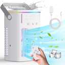 Portable Air Conditioners,3-Speed Small AC Fan, Portable Air Cooler with Remote,Timer function,7-Color Night light,3-Level Mist modes,Personal Air Conditioner for Bedroom,Office,Room,Camping.