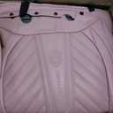 Coverado Seat Covers Front Seats, Car Seat Cover Protector with Lumbar Support, Waterproof Car Seat Cushion, Leather Seat Covers Carseat Cover Universal Fit for Most Cars(Pink)