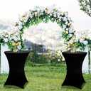 GUAGUA 32" 2PCS Round Plastic Folding High Top Table - Versatile Bar, Cocktail & Portable Pub Table for Parties, Bistro & Events (2PCSWhite Set C)