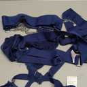 Lilosy Sexy Chain Strappy Garter Belt Women Lingerie Set Rave Outfits (Large, Navy Blue)