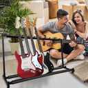 GeeWin Multi Guitar Stand, 9 Guitar Stand Rack, Folding Guitar Stand, Guitar Rack for Multiple Guitars for Acoustic, Electric Guitar, Bass, Guitar Holder Stand, Multiple Guitars Display (9 Holder)
