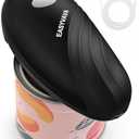 Easyvava Electric Can Opener for Seniors,Automatic Can Openers Smooth Edge for Kitchen, 2000mAh Rechargeable One-Touch Handsfree Portable for Any Size Cans (Black)