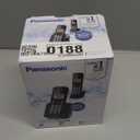 Panasonic Cordless Phone 2 Handsets System Expandable with Amber Backlit Display KX-TGC352B (Black)