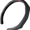 Quick Install Sporty Perforated Nappa Leather Steering Wheel Cover with Red Stripes Universal fit 14½" to 15" Car SUV Pickup 14.5 to 15 inches Napa