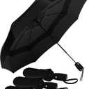 REPEL Windproof Travel Umbrella - Compact & Withstands Winds up to 85MPH , Strongest Premium Auto Folding Umbrella for Rain and Sun - Durable, Light & Portable for Women & Men , Fits Backpack & Cars
