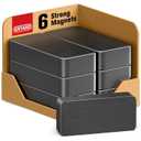 Grtard 6 Pack Heavy Duty Magnets, 1 7/8" x 7/8" x 3/8" Ferrite Blocks for Crafts, DIY, Science, Fridge, Tool Room & Whiteboard