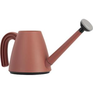 Small Plastic Watering Can with Detachable Sprinkler Head and Long Spout(Crimson) (1.8L)