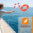 20 Inch Pool Safety Life Preserver Throw Ring Buoy- Swim Foam Rings for Swimming Pool Wall Decoration with 98.4FT Water Floating, Lifesaving  Orange w/Rope 98.4FT, 