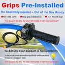 Ebike Full Twist Throttle for Macfox, 3 Pin Surron Style Throttle Grip Kit 12V-72V Compatible with HappyRun Freego Heybike Electric Dirt Bike