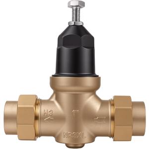 Upgraded 1" Brass Pressure Reducing ValveWater Pressure Regulator for home with Double Union FNPT Connection - Stainless Steel Strainer Screen (1 inch)