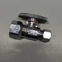 Pack of 10 EFIELD 1/2" FIP Iron Pipe x 3/8" Compression Chrome 1/4-Turn Straight Stop Water Shut-off Ball Valve,(VALVE057-10PCS)