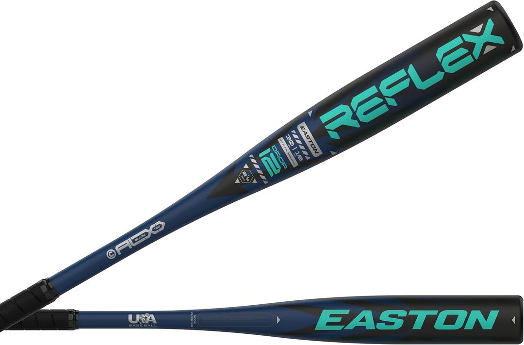 Easton | Reflex Baseball Bat | USA Baseball | -12 Drop | Big Barrel | 1 Pc. Alloy, 26 Inch
