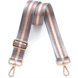 S-Jacorry Purse Strap Replacement Crossbody Wide Shoulder Strap Adjustable Canvas Straps Handbag Strap Replacement Belts (Gold Buckle-110)