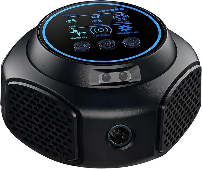 Ultrasonic Mouse Repellent Pest Control Repeller, Mouse Traps for Rodent, Mice, Ant, Rat, Squirrel, Bug, Roach, Bat, Rat ＆ Mice Repellent Device for House Plug in Indoor for Home 1Pack Black