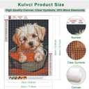 Kulvci Diamond Painting Kits for Adults, Dog Round Full Drill Diamond Art Kits, 5D DIY Diamonds Crafts for Home Wall Decoration Gifts 12x16Inch