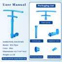 Dual Spray Pool Fountain with Adjustable Waterfall Aerator & Sprinkler, Universal Fit for Above Ground Pools, Swimming Pool Chiller Cools 10F, Swimming Pool Accessories Pool Decor