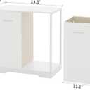 120L Double Pull-Out Laundry Hamper Cabinet with Removable Bags, 23.6"L x 13"W x 29.5"H, Dual Pull-Out Compartments; Reinforced Bags; Metal Pull Handles; Hidden Laundry Storage; Steel Frame; Easy Assembly