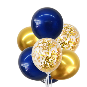 TONIFUL 4 Set Navy Blue Gold Balloon Centerpieces for Table,Balloons Stand Kit for Graduation Decorations 2026 Class of 2026 Party Decorations,Retirement,Anniversary,Homecoming,Birthday Decoration