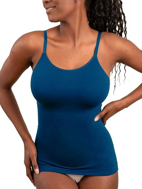 Womens Tops - Scoop Neck Cami Body Shaper for Women, Shapewear Tummy Control, Camisole Tank Tops for Women Size M