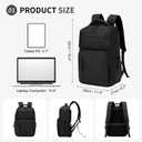 Waterproof Laptop Backpack for Men & Women, Flight Approved Anti-Theft Daypack with 15.6-inch Laptop Sleeve (Black)