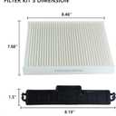 68406048AA Cabin Air Filter & Cabin Filter Access Door Compatible with Dodge Ram 1500 2500 3500 4500 5500, Chrysler Replace 68052292AA 68318365AA 5058693AA Cabin Air Filter Retrofit Kit