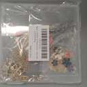 HOMAR 223Pcs DIY Keychain Making Bag Charm Jewelry Chain Making 86 Flower Charms 10 Keychain Clips with Key Ring 15 Extender Chains 100 Jump Ring for DIY Craft Supplies Accessories