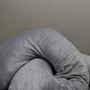 MOON PARK Pregnancy Pillows for Sleeping - 57 Inch U Shaped Full Body Maternity Pillow with Removable Cover - Support for Back, Legs, Belly, HIPS - Pregnancy Pillow for Women - Grey