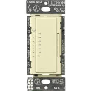 Lutron Maestro Countdown Timer Switch for Fans and Lights, 3A/150-Watt LED Bulbs, Single-Pole/Multi-Location | MA-T51MN-AL | Almond