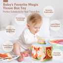 hahaland Baby Tissue Box Toy - Baby Toys 6-12 Months Montessori Toys for 6 Month Old Must Haves - Babies Boy Girl Gifts 6 7 8 9 10 12 Month Old Sensory Pulling Play Scarf Toys 1 Year Old Birthday Gift