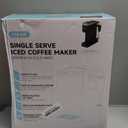 Single Serve Coffee Maker with Built-in Detachable Milk Frother, Iced and Hot Coffee Machine for K Cup & Grounds, 40oz Removable Water Reservoir, 6 Cup Sizes, Fits 7.3" Travel Mug, Black