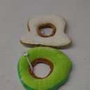 Frienda 2 Pieces Adjustable Cat Cone, Cat Recovery Collar, Kitten Cones After Surgery Pet Neck Strap Elizabethan Donut Toast Neck Cone Collar with Edge for Kitten