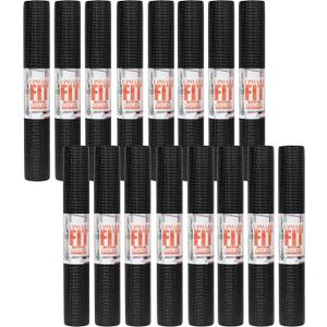 12 or 16-Pack Value Yoga Mat, 68" x 24" Non Slip Exercise Mat, 3mm Thick Gym Mat, Bulk Non Toxic Yoga Mats for Schools and Studios (Black)