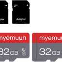 2 Pack 32 GB Micro Memory Card with Adapter, TF Memory Card Class 10, Mini Memory Card for Smartphone/Tablet/Camera/Personal Computer (32GB*2)