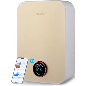 Waterless Oil Diffuser - Pure Essential Oil Diffuser with App Control - 150ml/1700 Sq.Ft. Coverage for Effective Aromatherapy in Home/Office/Hotel (White Gold-Rotary Edition)
