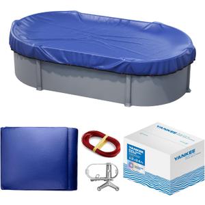 Yankee Pool Cover for Oval Pool | 12 x 24-ft | Oval Winter Pool Cover for Above Ground Pools | Extra Thick & Durable, UV-Resistant | Above-Ground Pool Protection