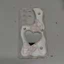 Toycamp for Samsung Galaxy S24 case Women - Cute Girly Girls Phone Cover for Samsung S24 Kawaii Aesthetic Pretty Unique Glitter Bling Sparkle Wave Design Funda para S 24, Mirro Heart