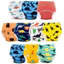 Potty Training Pants for boys, Toddler Learning Designs Training Underwear (10 Packs,Multi-colored, 2-3T, S)