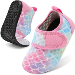 Barerun Baby Girls Boys Water Shoes Swim Barefoot Water Sport Aqua Socks for Beach Pool Swim Sand (0-6 Months Infant, Pinkblue)