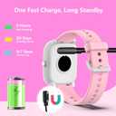 Kids Wach for Girls Boys 6-15 Year Old - Smart Watch for Kids 1.8" Fitness Tracker,No Phone needed,Pedometer Sleep Monitor Heart Rate Waterproof,Puzzle Game for Girls Boys Teens Birthday Gift (Pink)
