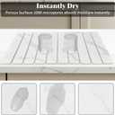 Large Stone Dish Drying Mats for Kitchen Counter, 24"(L)16"(W) Marble-Pattern Dish Drying Mat, Eco-Friendly Absorbent Diatomaceous Earth Mats for Dishes, Bottles, Cups, Match Any Countertop