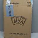 upsimples 11x14 Picture Frame Set of 3, Made of High Definition Glass for 8x10 with Mat or 11x14 Without Mat, Wall and Tabletop Display Photo Frames, Black