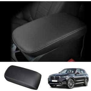 Coleya Center Console Cover for BMW X3 (2018-2024)/for BMW X4 (2019-2025), for BMW X3 X4 (sDrive30i/xDrive30i/M40i/M), Waterproof&Comfy Leather Armrest Cover 2021 2022 2023 2024 X3 X4 Accessories