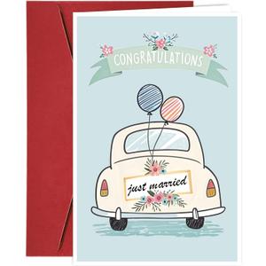 Wedding Card, Bridal Shower Card, Funny Wedding Cards for Bride and Groom, Engagement Congratulation Cards for Couple