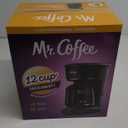 Mr. Coffee 12-Cup Programmable Coffee Maker Black: Drip Machine, Dishwasher-Safe, Electric, Paper Filter